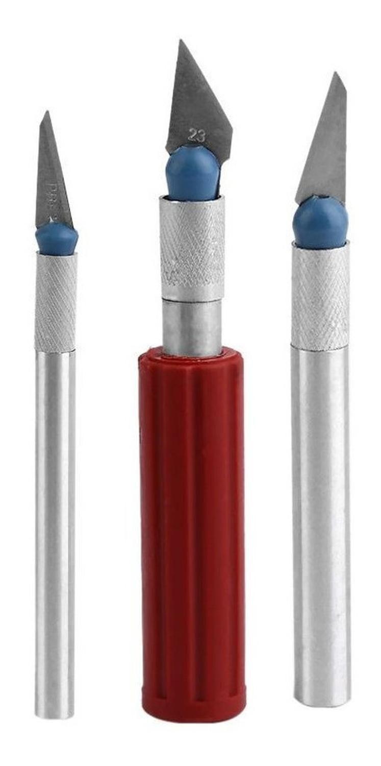 Bisturi Cortante Tipo Lapiz Con Cuchillas Metal Manualidades Diseño 9-2