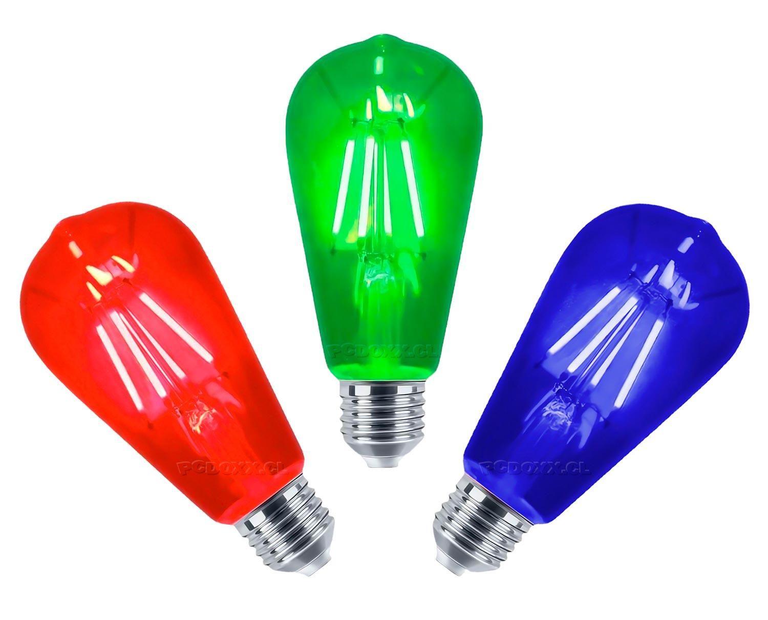 Ampolleta Vintage Luz Led Colores Fiesta Retro Decoracion-5