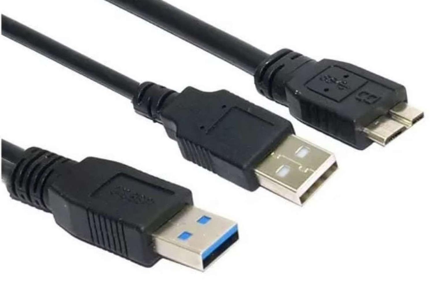 Cable Micro B Usb 3.0 Tipo Y Para Disco Duro Alta Velocidad-2