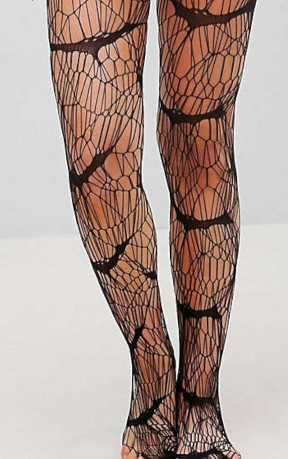 Pantys Media Malla Mujer Gotica Halloween Panties Estandar Diseño 1-2