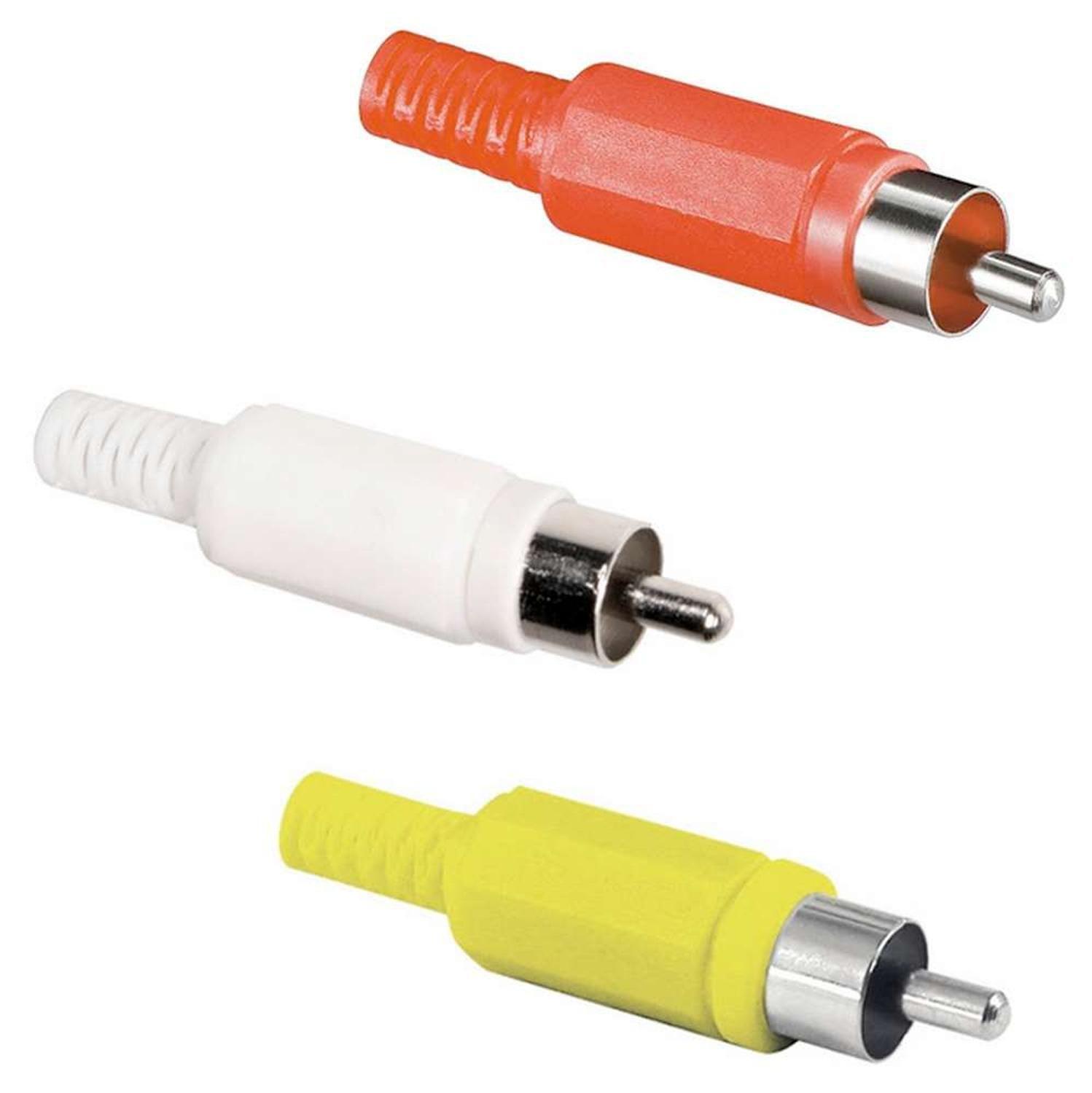 3 Set Conectores Rca Audio Video Repuesto Soldar Armar Juego-2