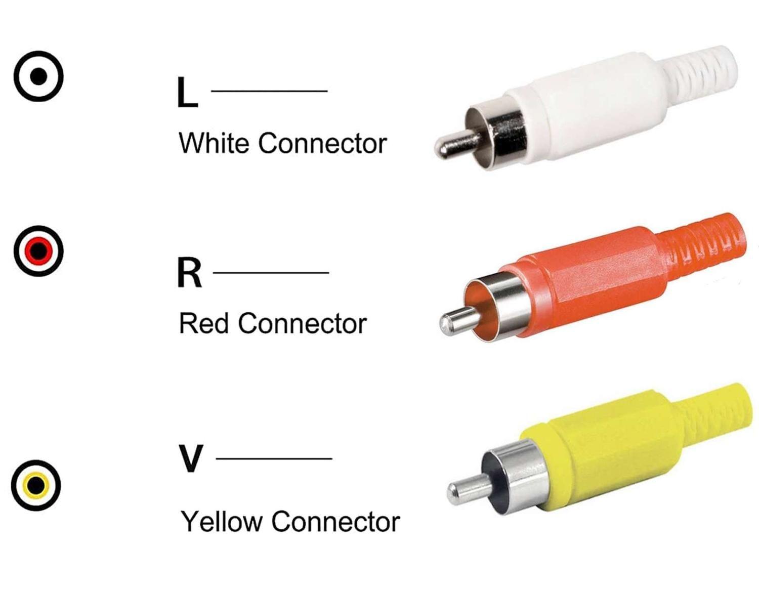 3 Set Conectores Rca Audio Video Repuesto Soldar Armar Juego-3