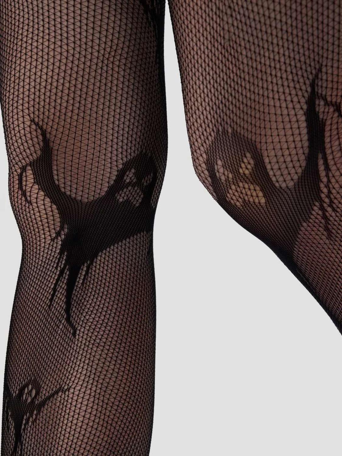 Pantys Media Malla Mujer Gotica Halloween Panties Estandar Diseño 4-4