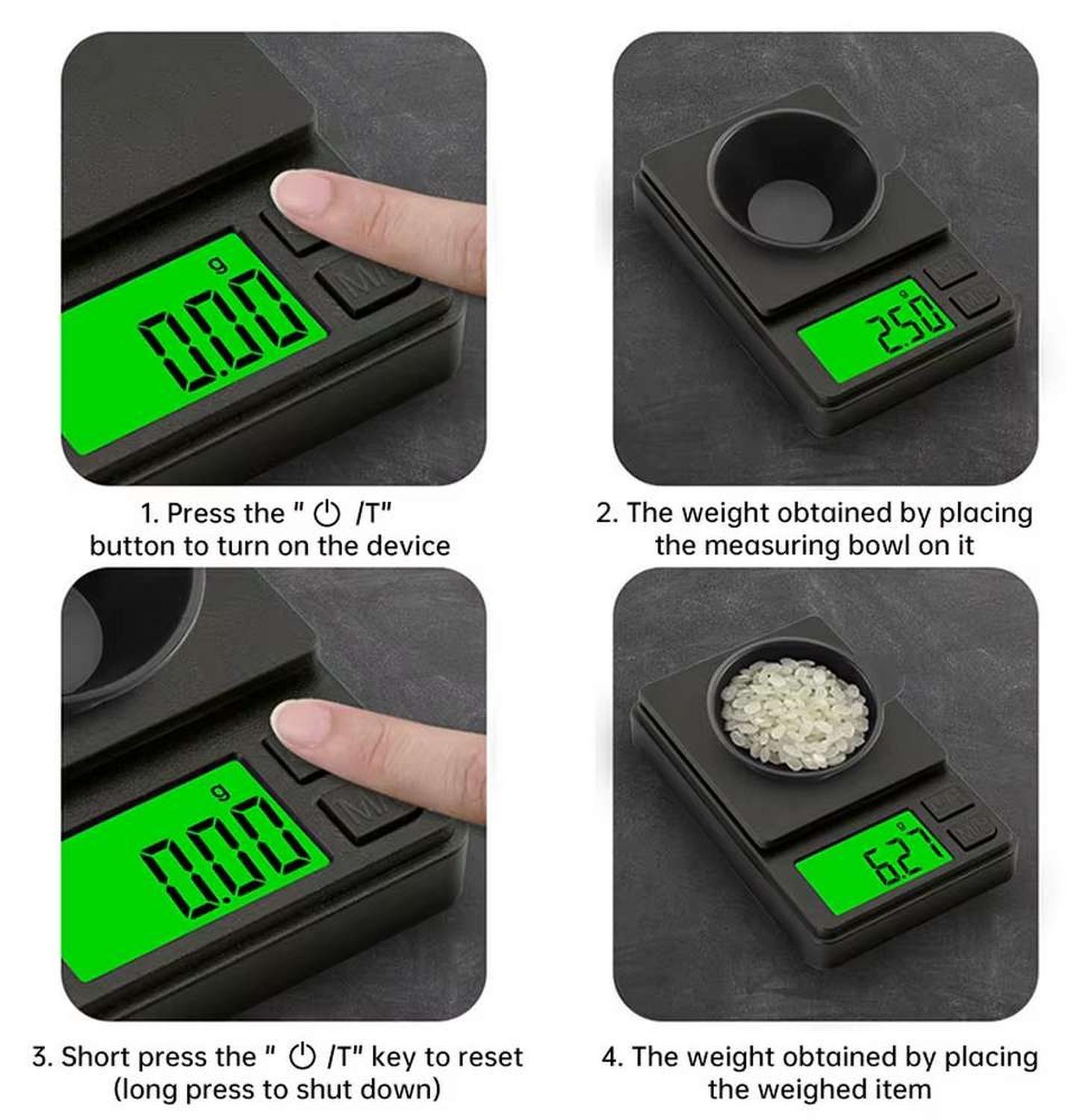 Mini Gramera Pesa De Bolsillo Digital Precision 0.01-500g-6