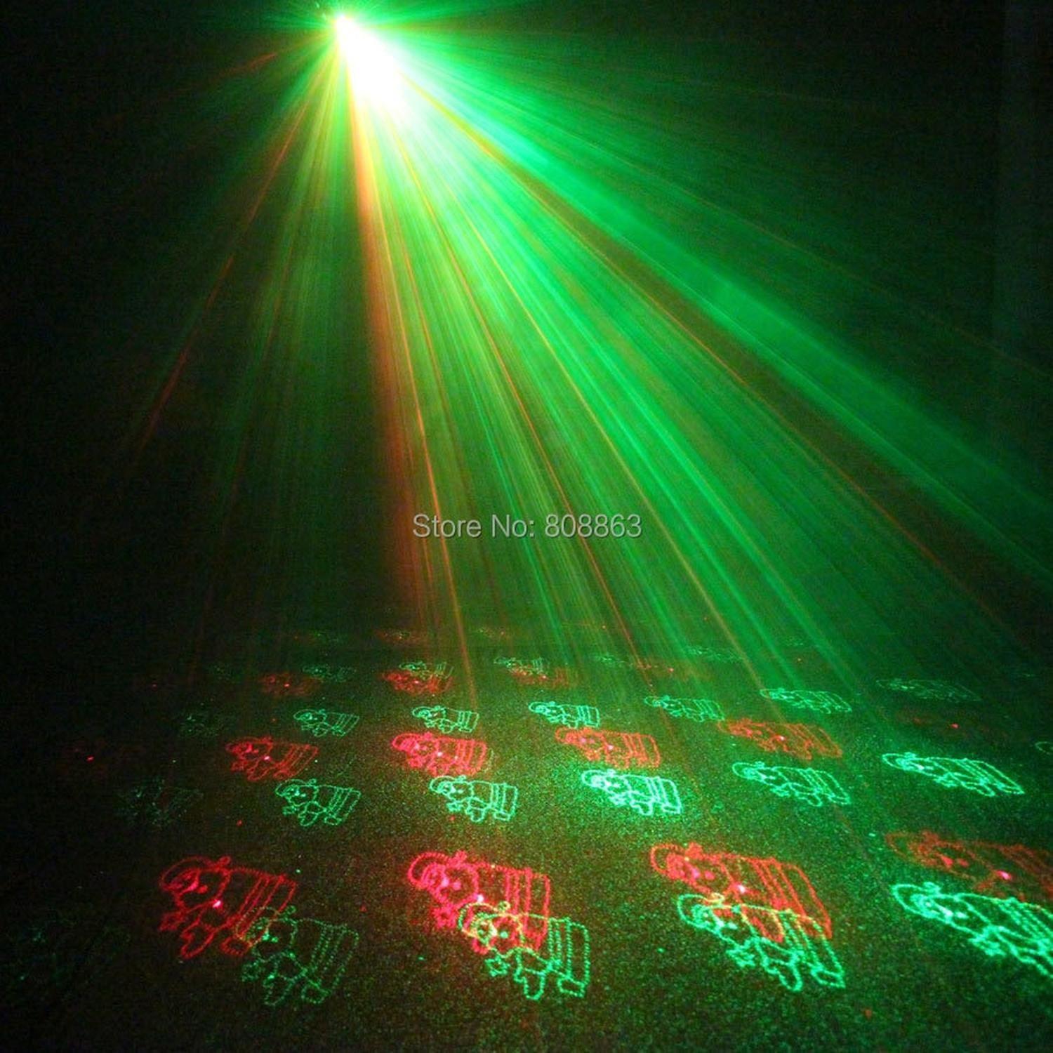 Proyector Luz Laser Fiesta Motivo Navidad 2 Color Ritmico-5