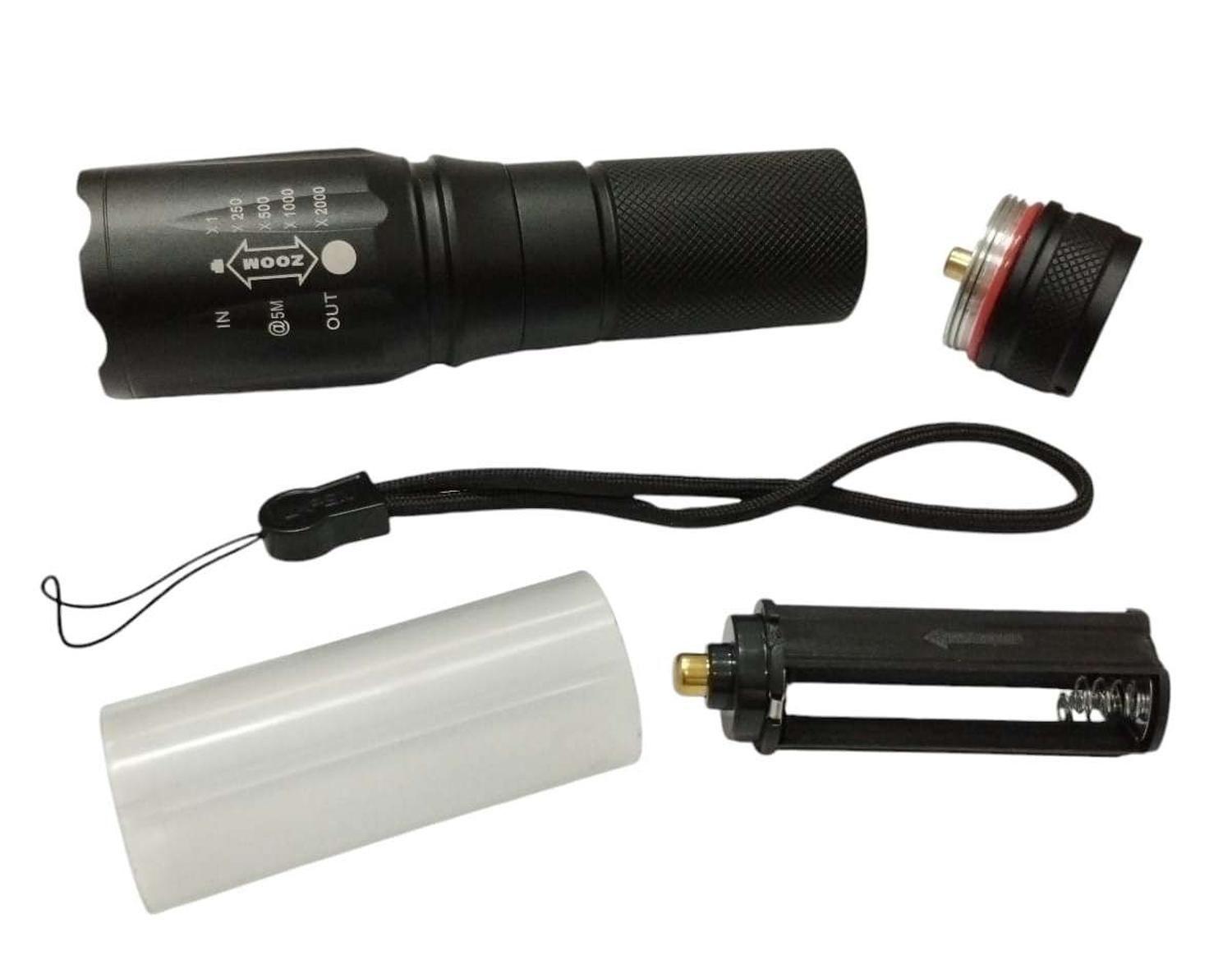 Linterna Tactica Retractil Zoom Luz Led Alta Potencia A Pilas-5