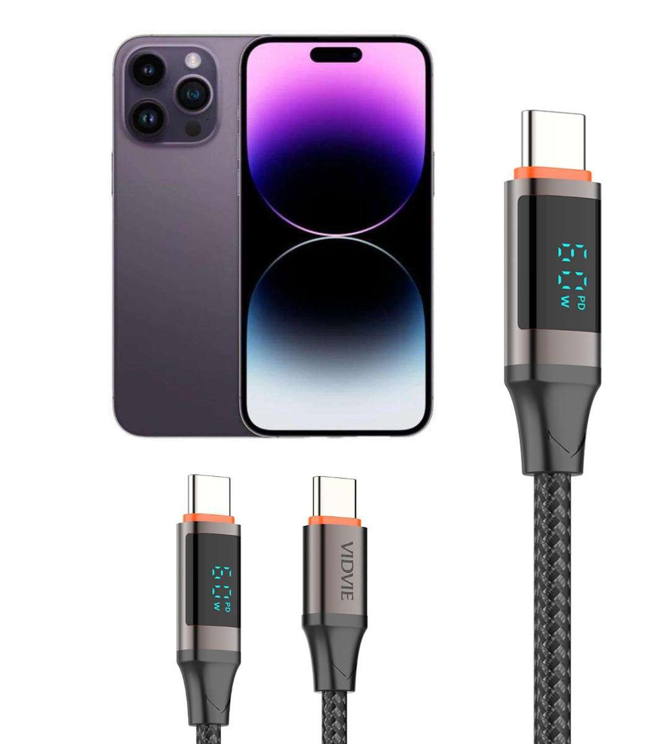 Cable Usb Con Pantalla Led Tipo C Macho Macho Para Macbook - CB4036C&C-3