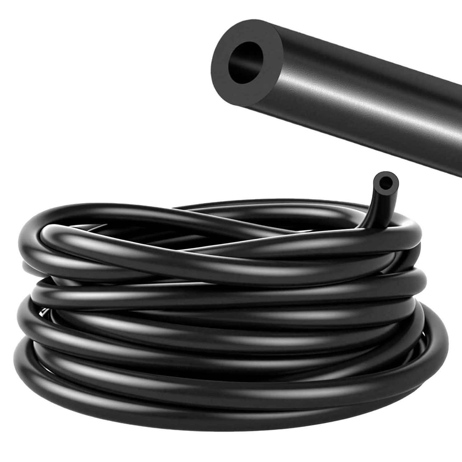Manguera Gruesa Tubo Flexible Pvc 3mm 1 Metro Negra-0
