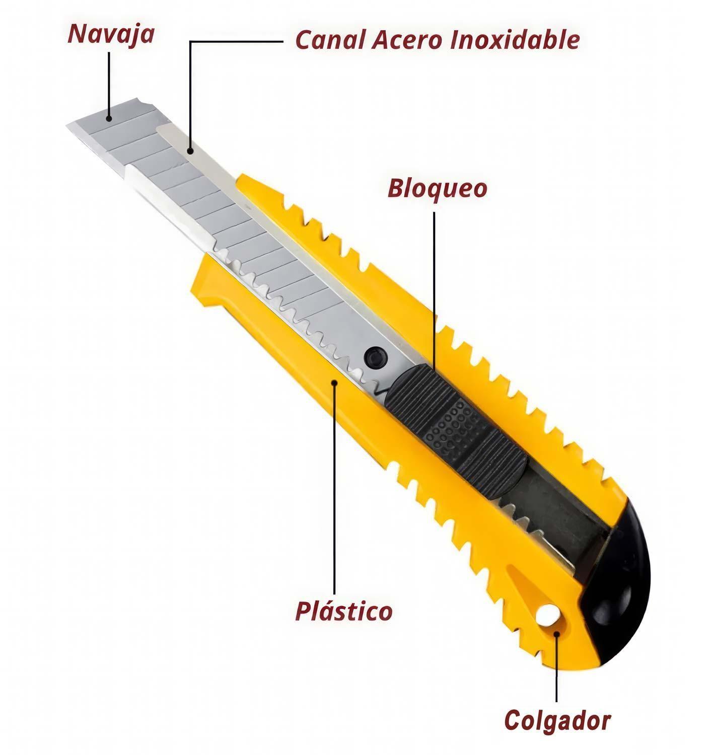 Corta Carton Cutter Cartonero Retractil Papeleria Cortante-2