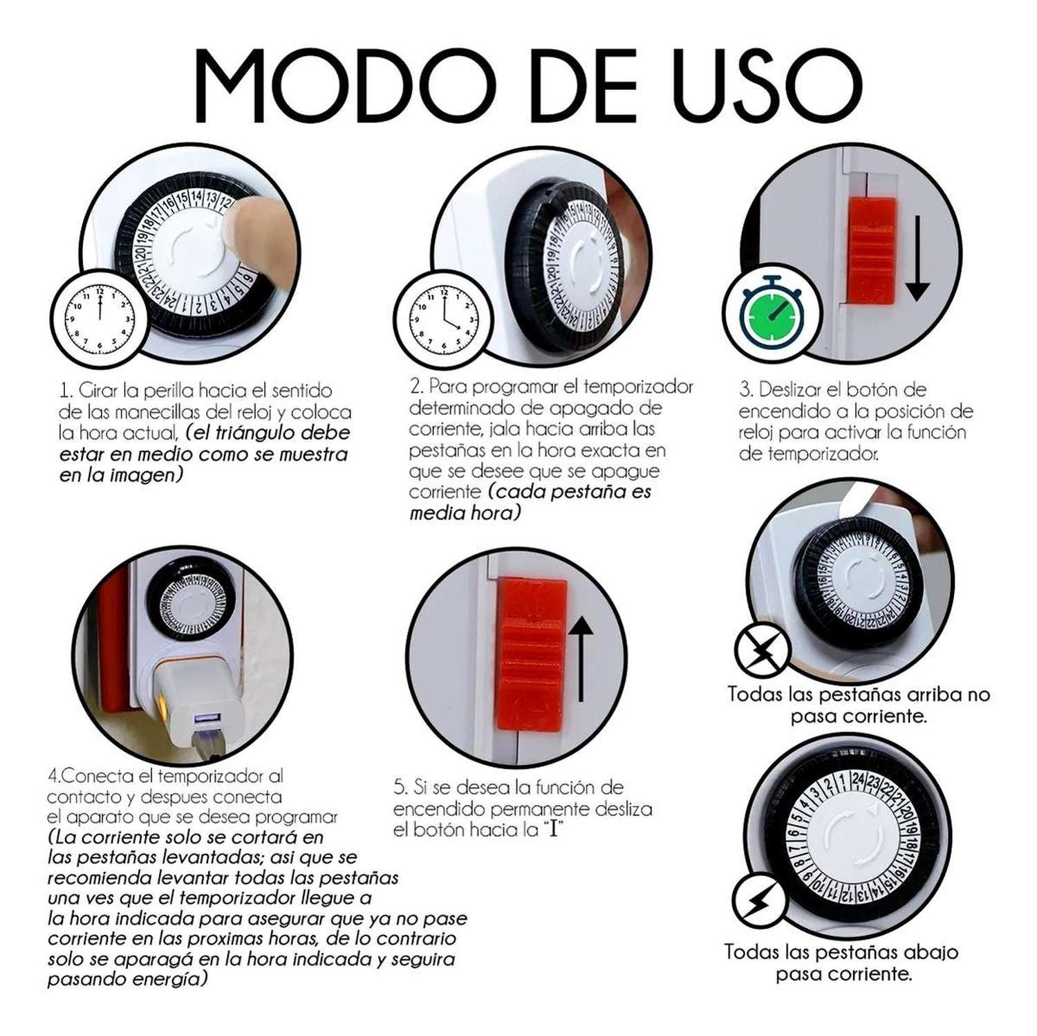 Timer Control Luz Programable Electrico Temporizador Robos-4