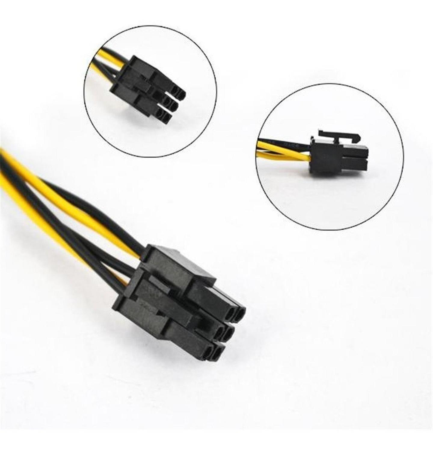 Cable Poder Sata Hembra 15pin A 6 Pin Pci Express Video-2