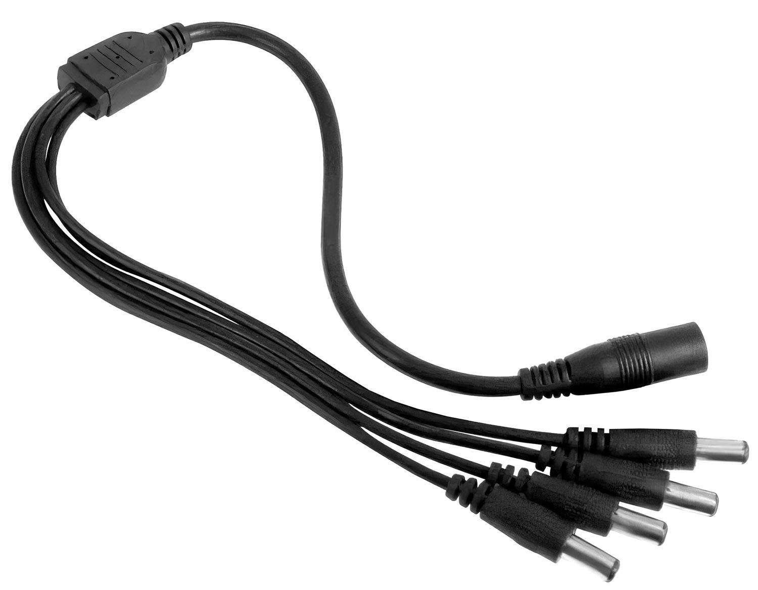 Cable Poder Splitter Camara Seguridad 4 Salidas Jack 5.5*2.5-2