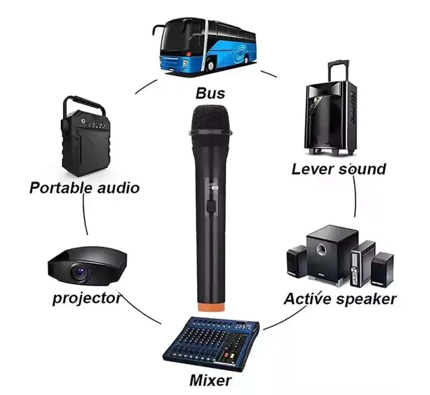 Microfono Inalambrico Pantalla Digital Led Para Karaoke-4