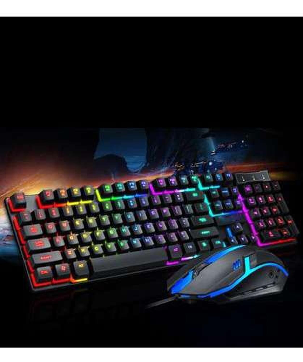 Kit Teclado Mouse Alambric Gamer Retroiluminado Pc Notebook-6