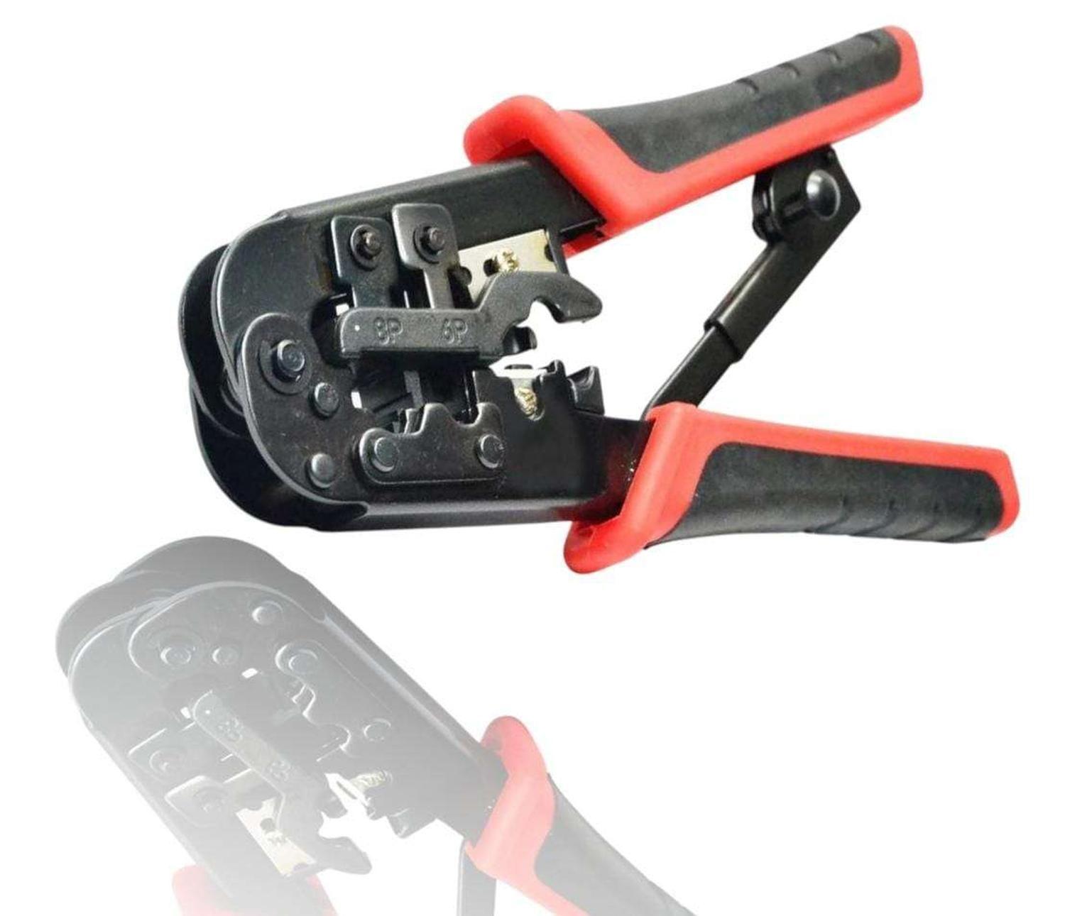Crimpeadora Cable Red Metalica Alicate Crimpador RJ45 RJ12 RJ11-2