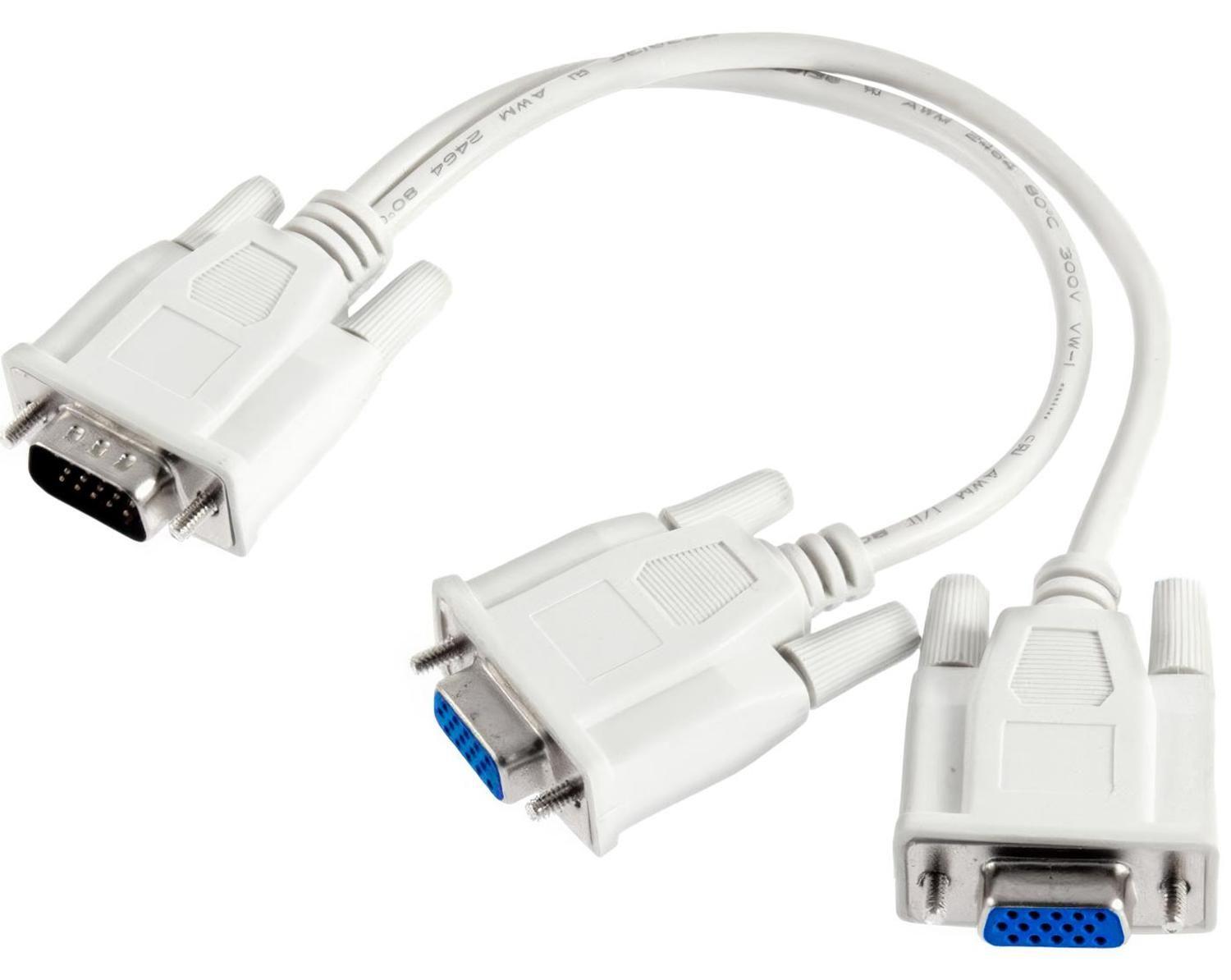 Cable Vga Splitter Tipo Y De 1 PC a 2 Pantallas Duplica Clona Imagen-4