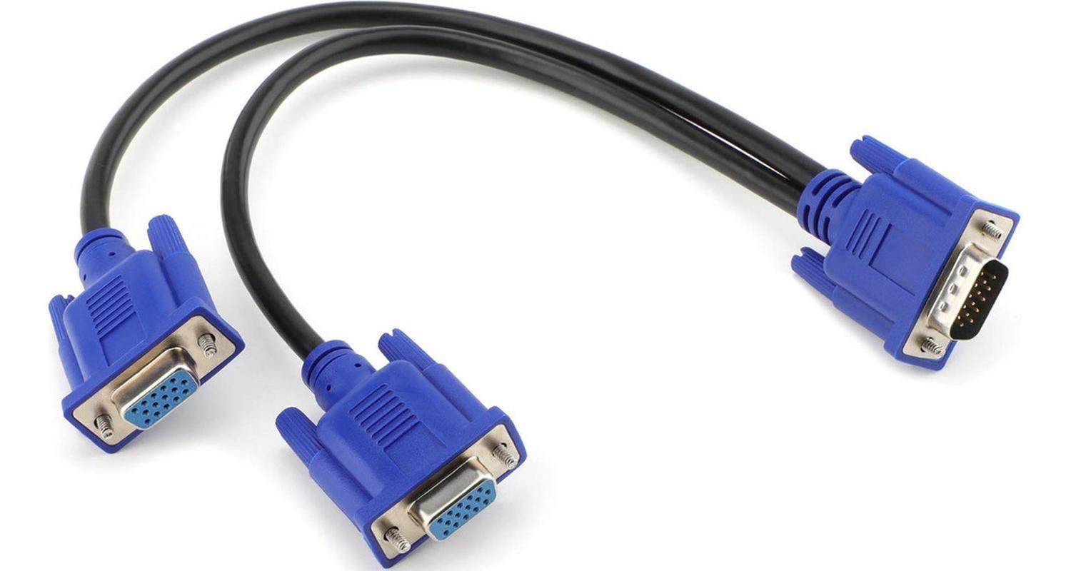 Cable Vga Splitter Tipo Y De 1 PC a 2 Pantallas Duplica Clona Imagen-7