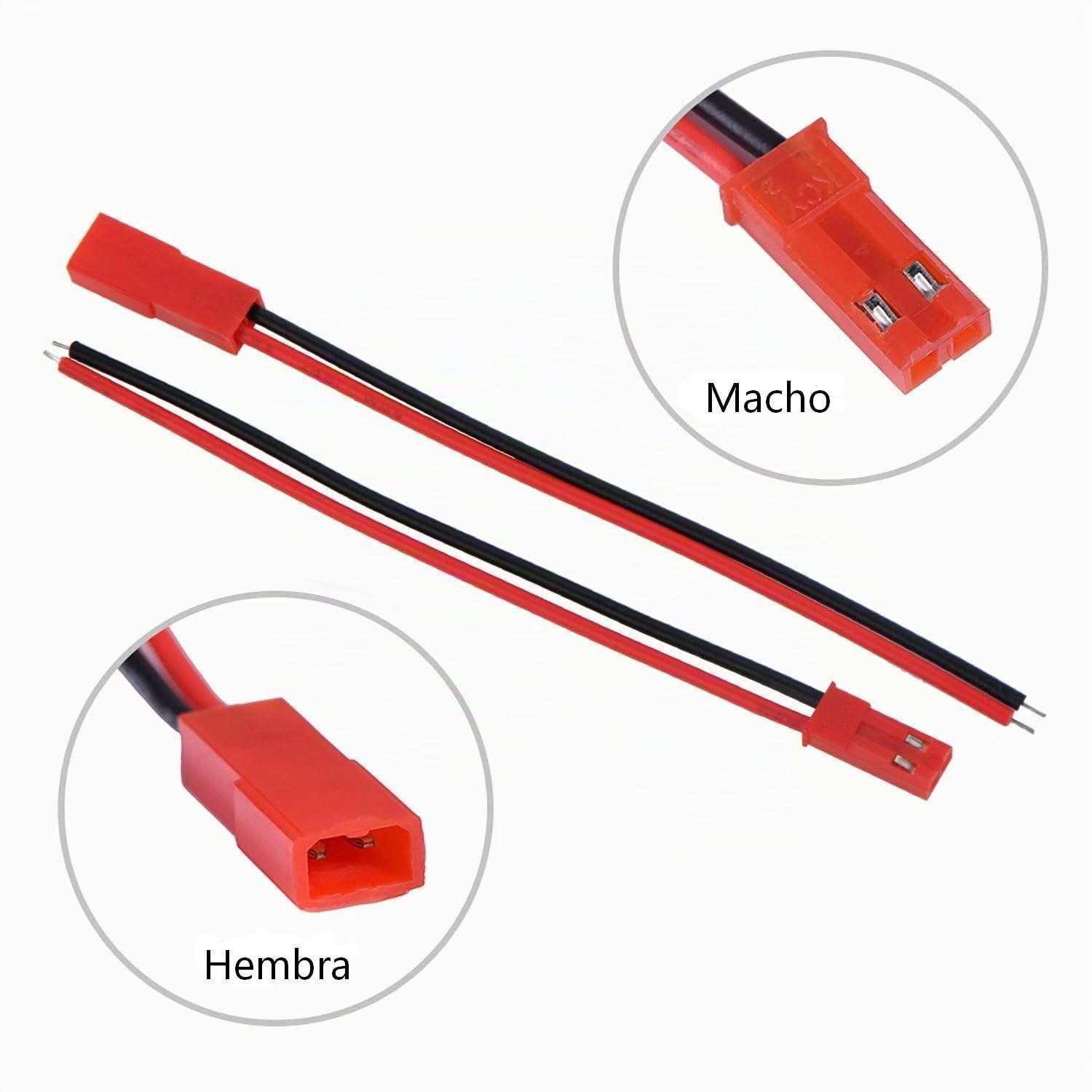 1x Cable Conector JST Macho Hembra 2 Pines 10cm Adaptador-4