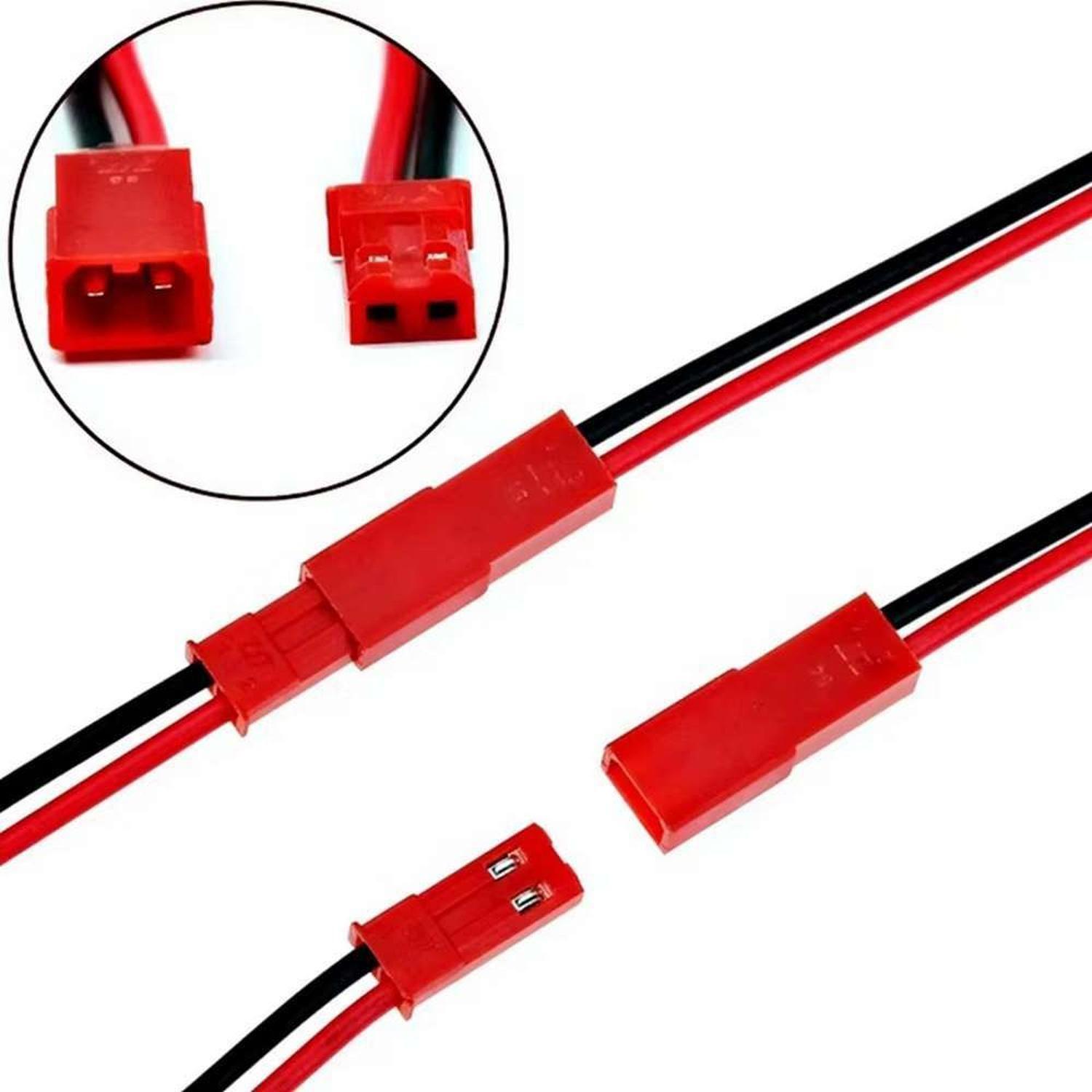 1x Cable Conector JST Macho Hembra 2 Pines 10cm Adaptador-5
