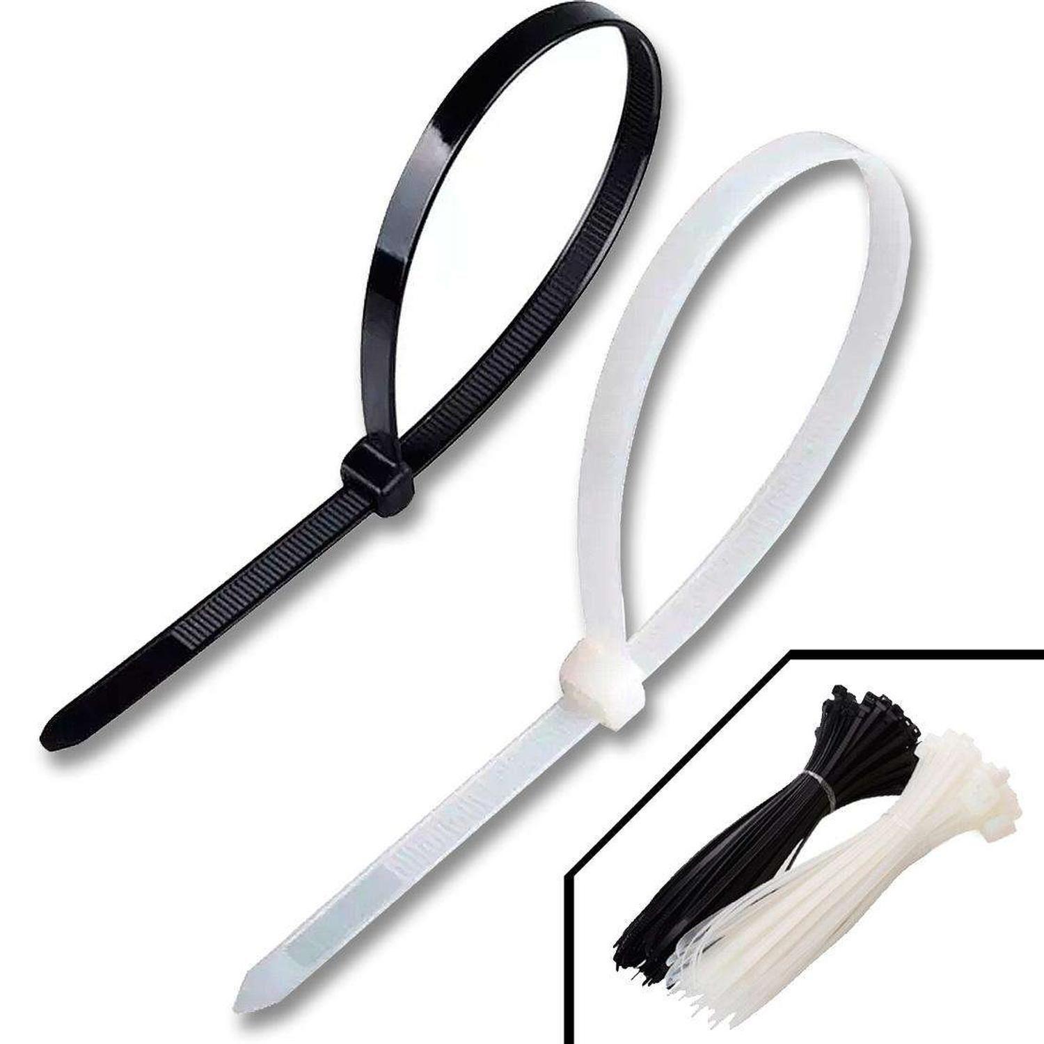 50x Amarras Plasticas 20 Cm Para Cables Trillaje Blanca Negro-2
