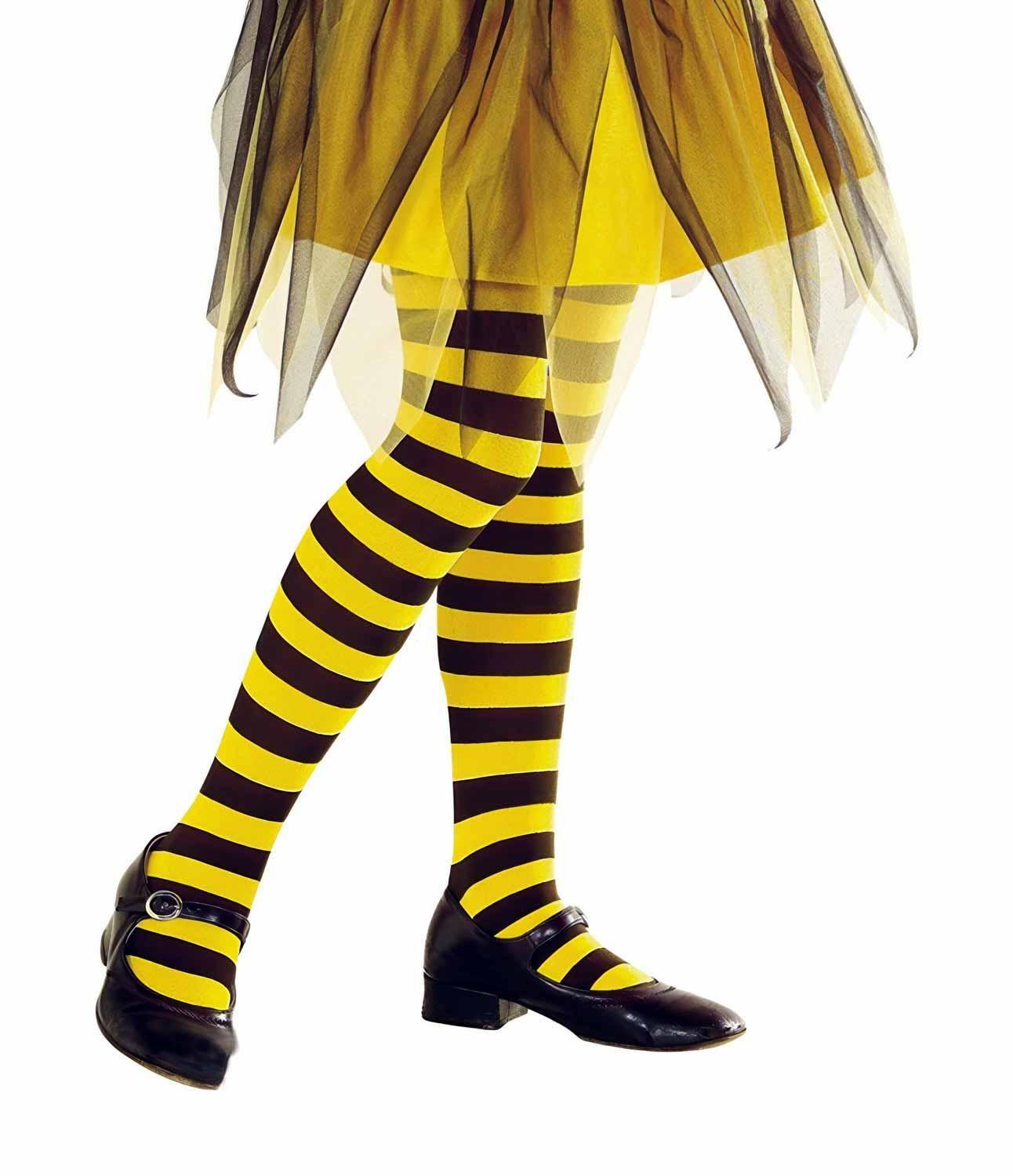 Medias de Abejita Panty Abeja Bucanera Kawaii Rayada Calceta-3