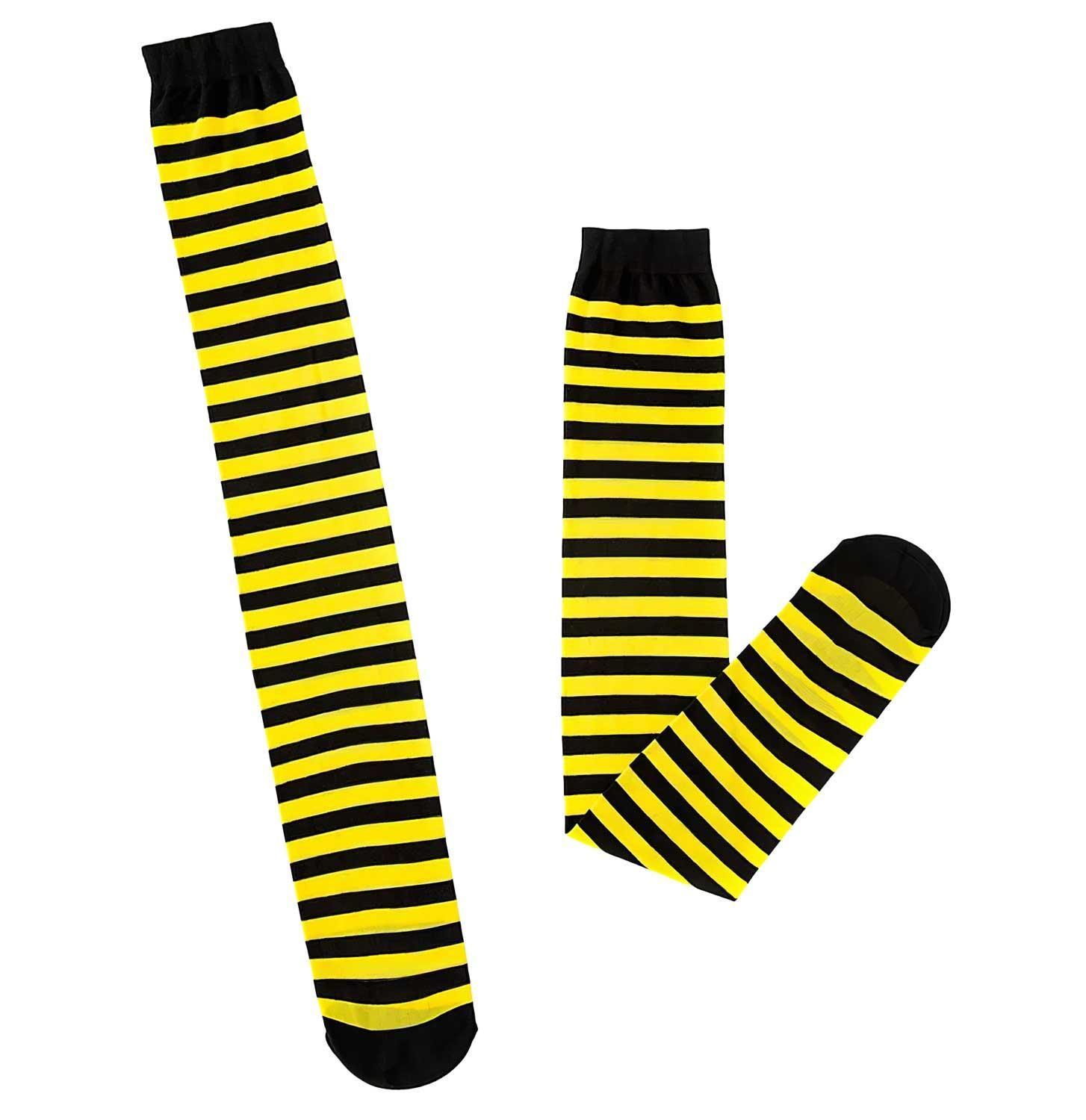 Medias de Abejita Panty Abeja Bucanera Kawaii Rayada Calceta-7