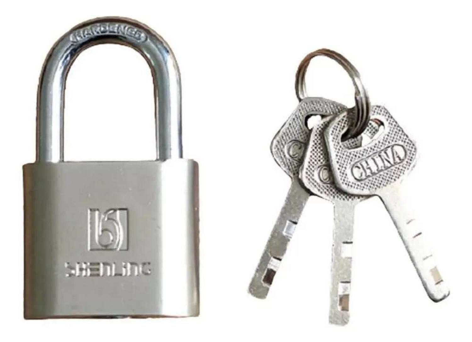 Candado A Llave Seguridad 50mm Metal Maleta Casillero Locker-0