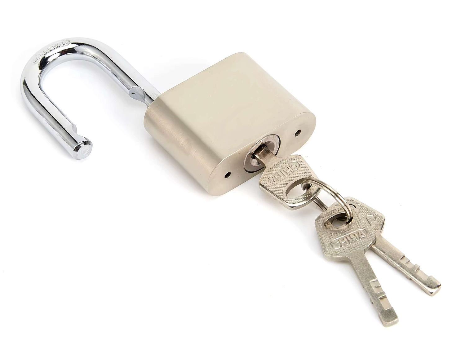 Candado A Llave Seguridad 50mm Metal Maleta Casillero Locker-5
