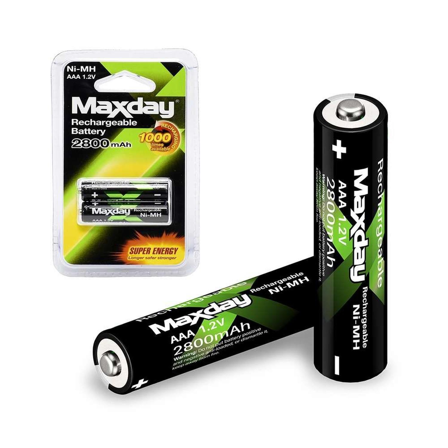 Pack De 2 Pilas Recargables Maxday Aaa 2800mah-2