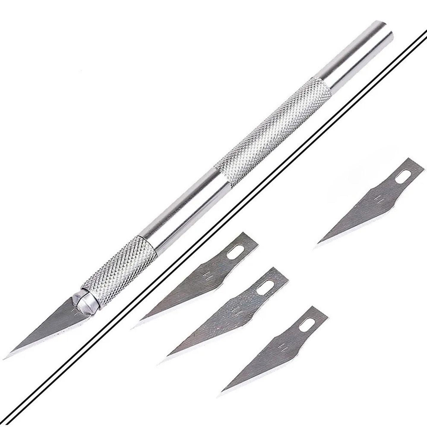 Bisturi Cortante Tipo Lapiz Con Cuchillas Metal Manualidades Diseño 6-2