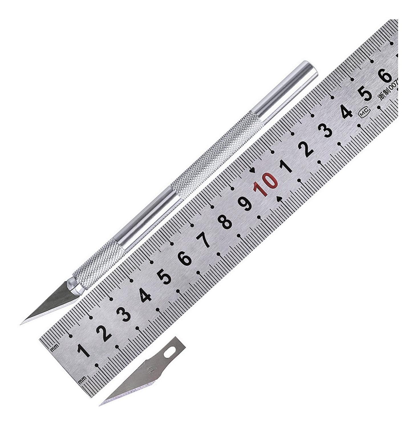 Bisturi Cortante Tipo Lapiz Con Cuchillas Metal Manualidades Diseño 6-4