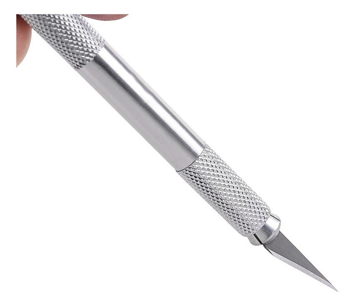 Bisturi Cortante Tipo Lapiz Con Cuchillas Metal Manualidades Diseño 6-5