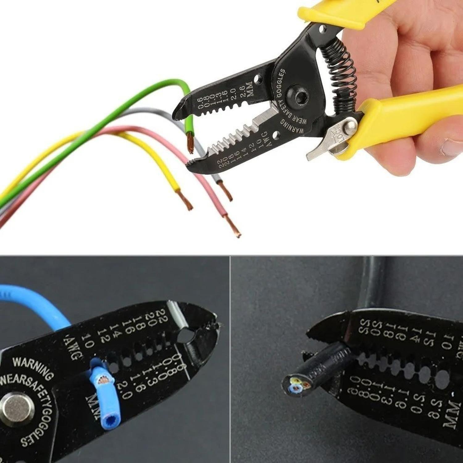 Alicate Pela Cables Y Corta Herramienta Pinza Deschaquetador-3
