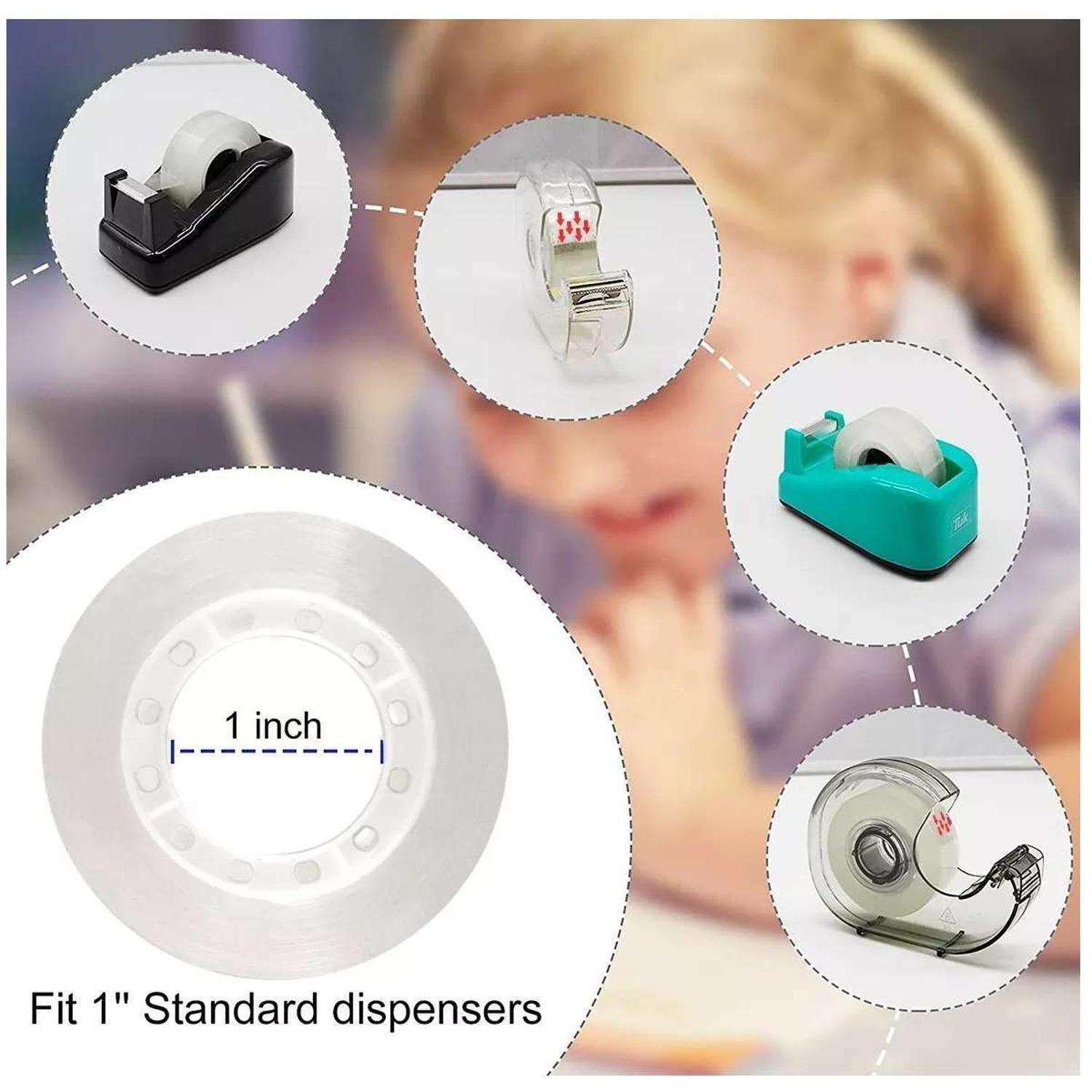 6x Cinta Adhesiva Transparente Cristal Clear Colegio Universidad-2