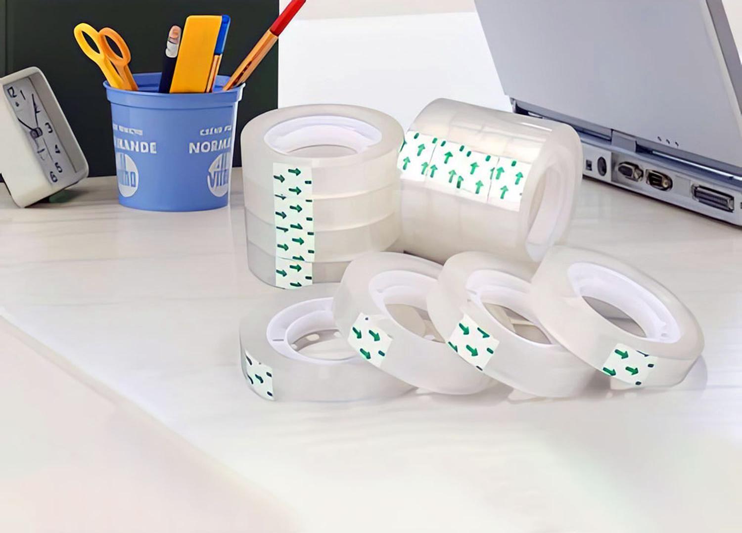 6x Cinta Adhesiva Transparente Cristal Clear Colegio Universidad-4