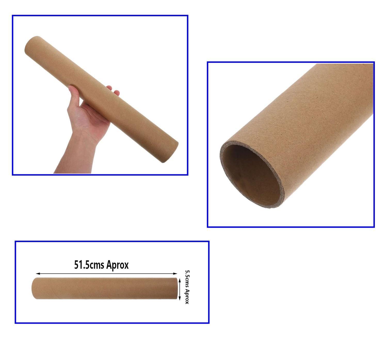 Pack 2 Tubo Carton Largo Grueso 50 x 5cm Resistente Multiuso-5