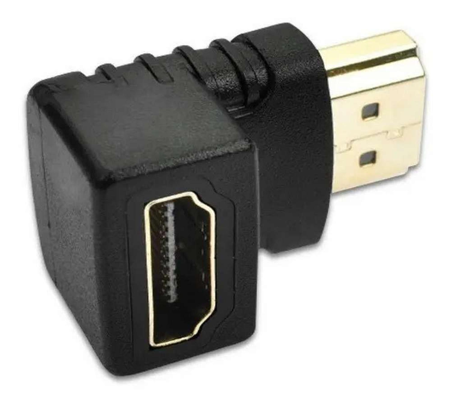 Copla Adaptador Para Hdmi Angulo 90 Cable Pantalla Tv Led Pc Notebook-0