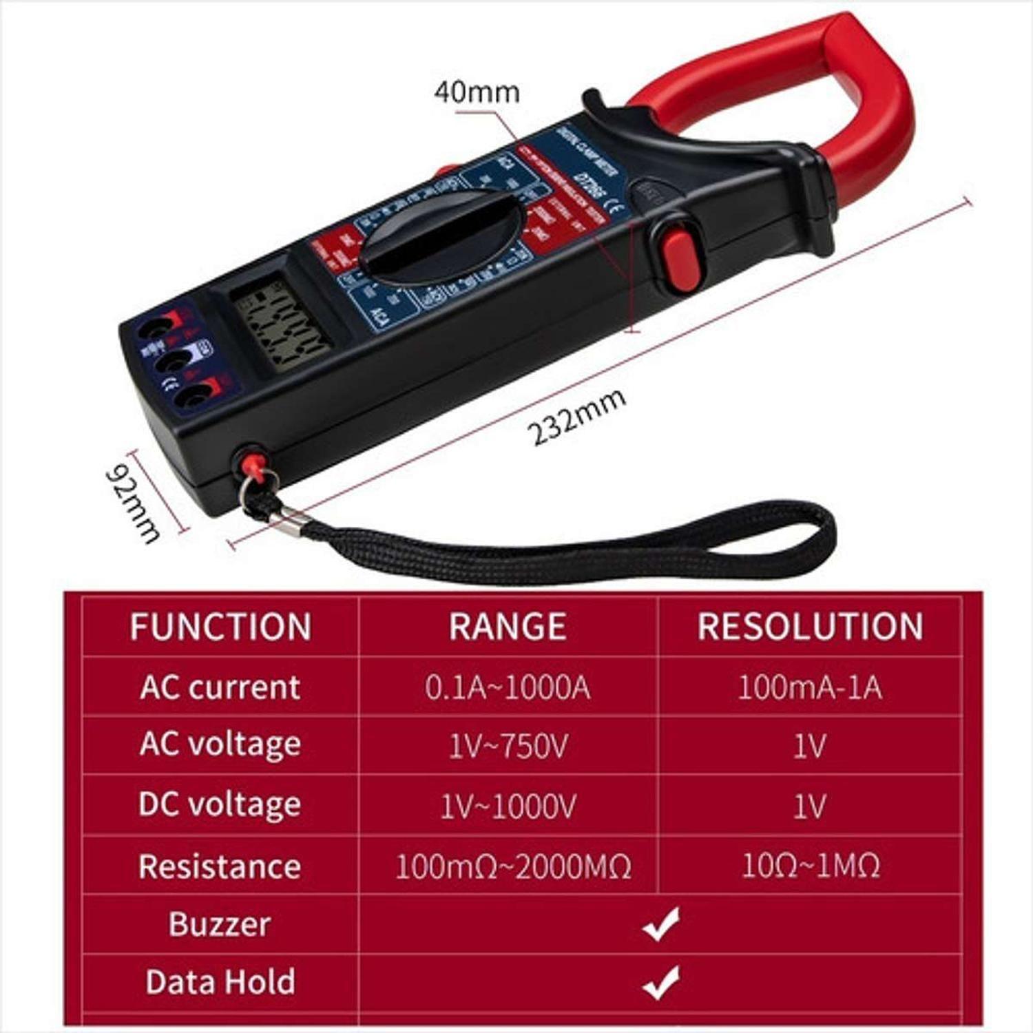 Tester Multimetro Pinza Amperimetro Voltimetro Corriente-6