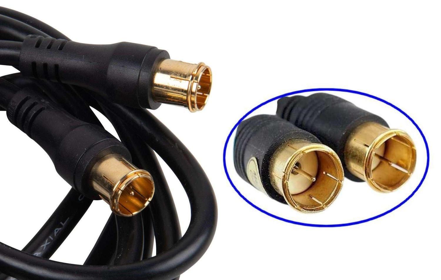 Cable Coaxial A Presion 3 Metros Conector F Tv Decodificador-1