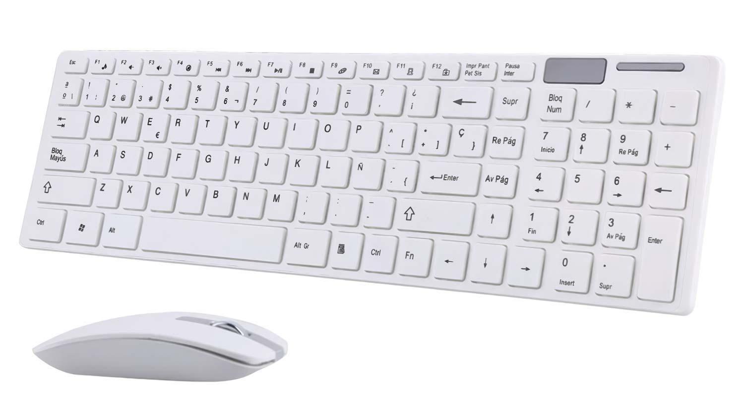 Kit Mouse Teclado Inalambrico Para Pc Notebook Usb Pilas-0