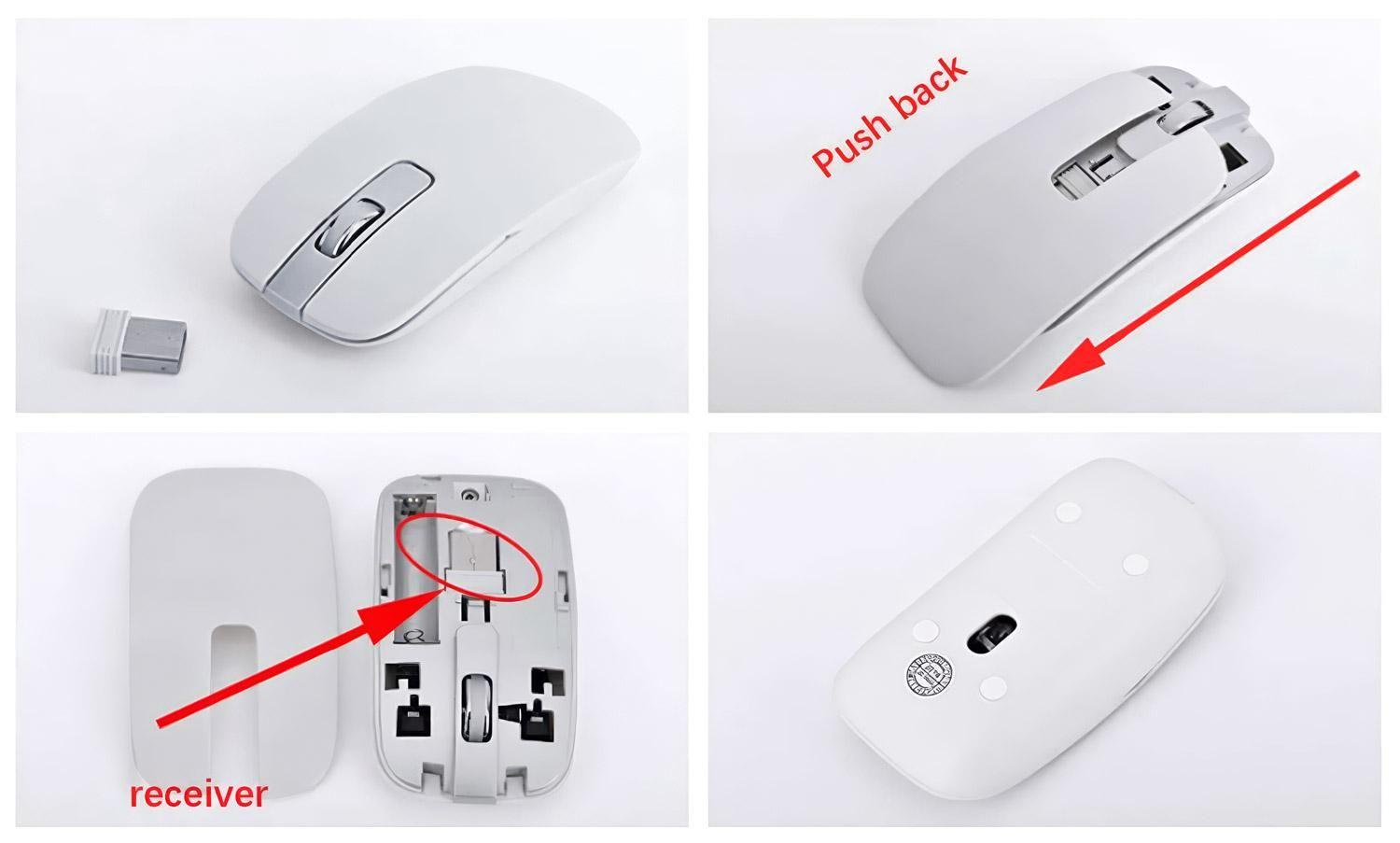 Kit Mouse Teclado Inalambrico Para Pc Notebook Usb Pilas-5