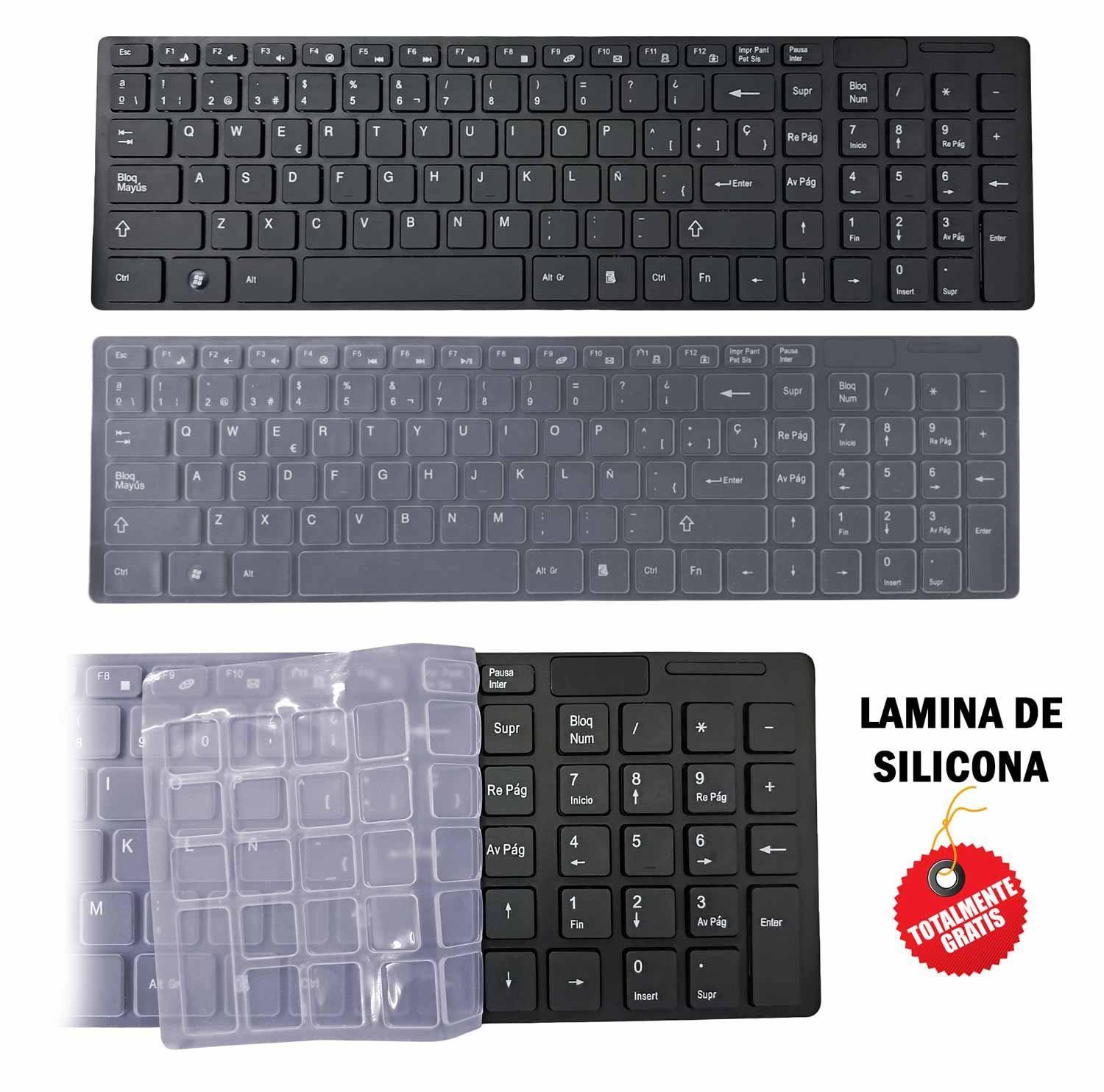 Kit Mouse Teclado Inalambrico Para Pc Notebook Usb Pilas-7