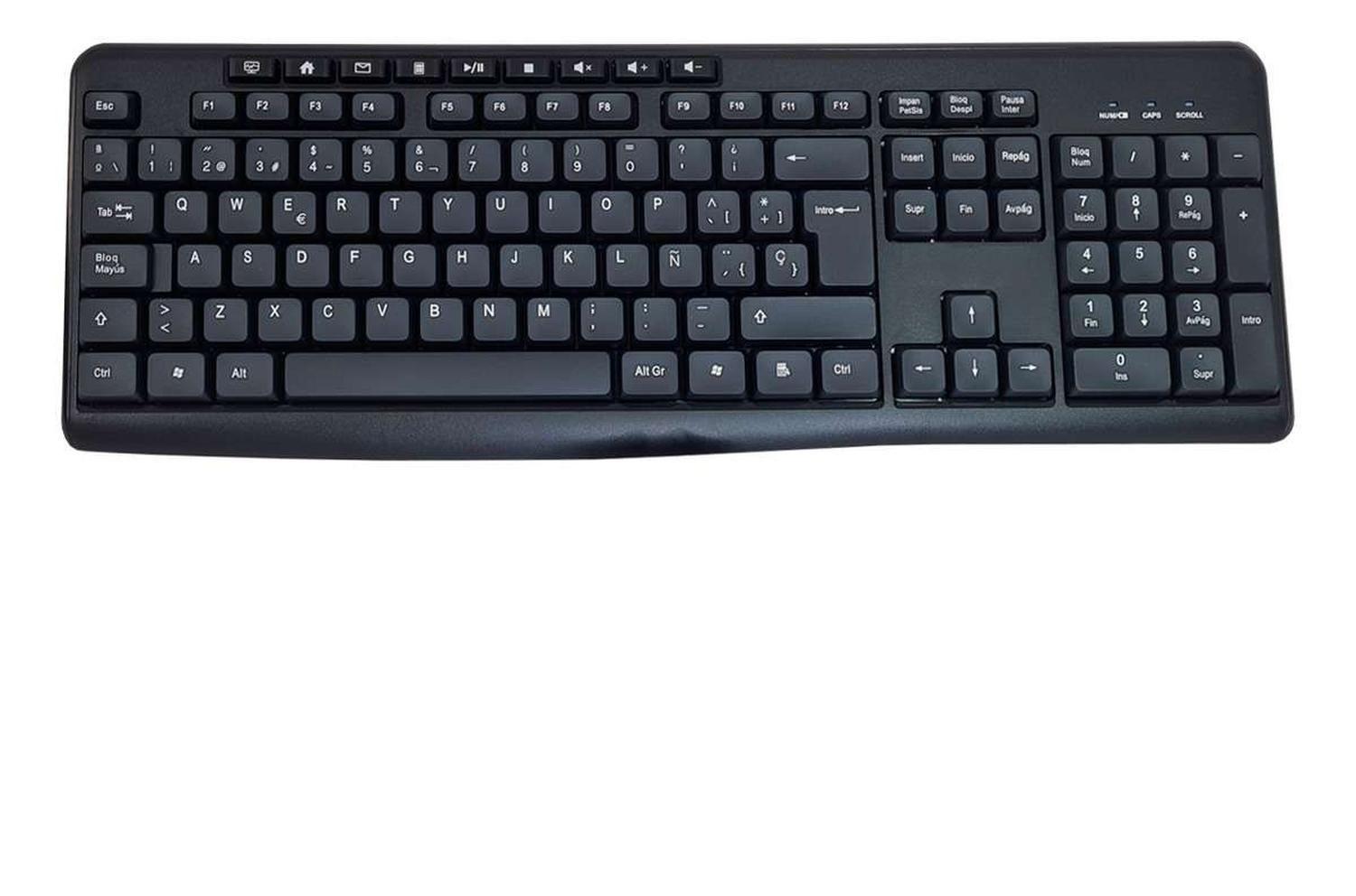 Kit Teclado Mouse Optico Inalambrico Pc Notebook Escritorio-2