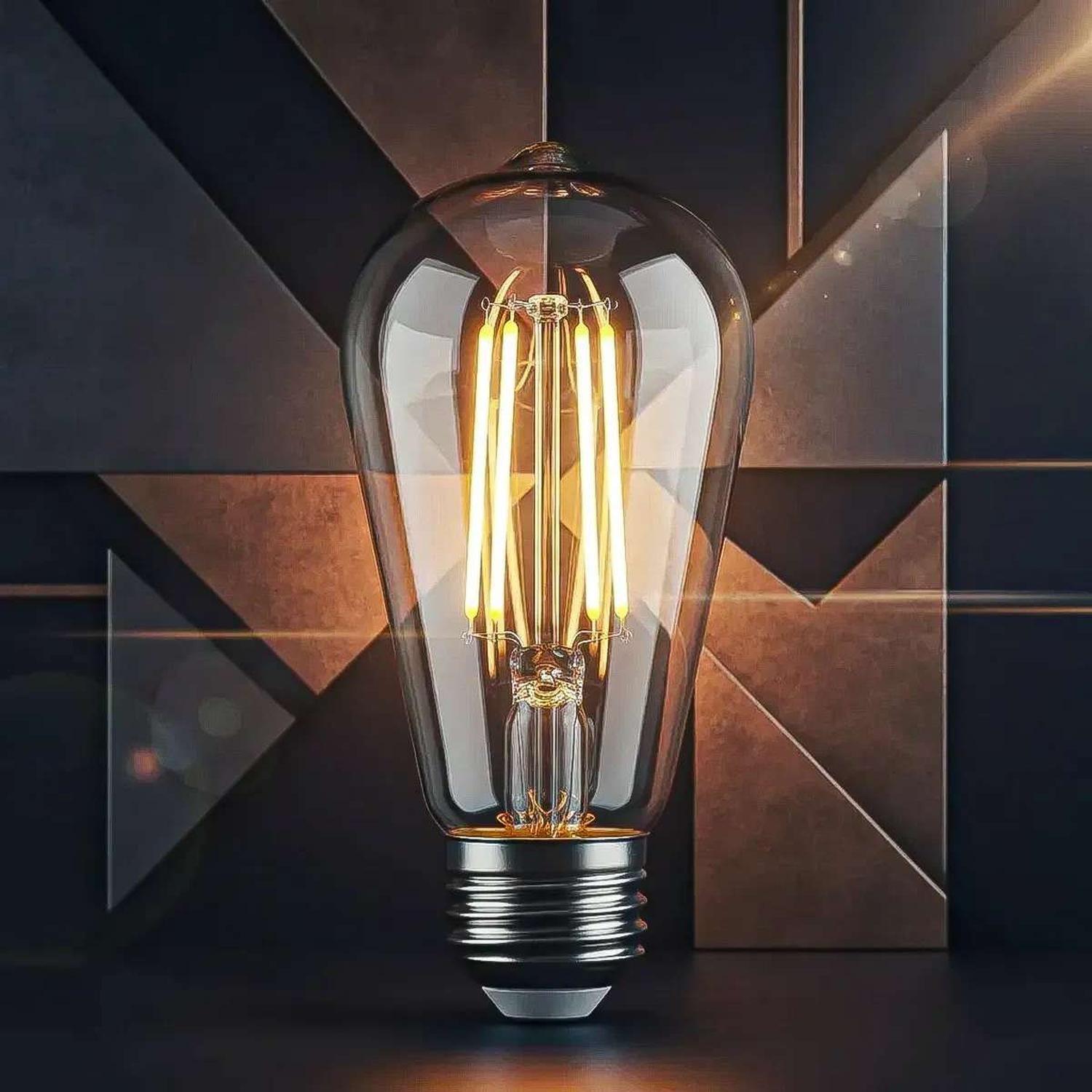 Ampolleta Led Retro Vintage Luz Calida Decoracion Filamento Diseño 3-4