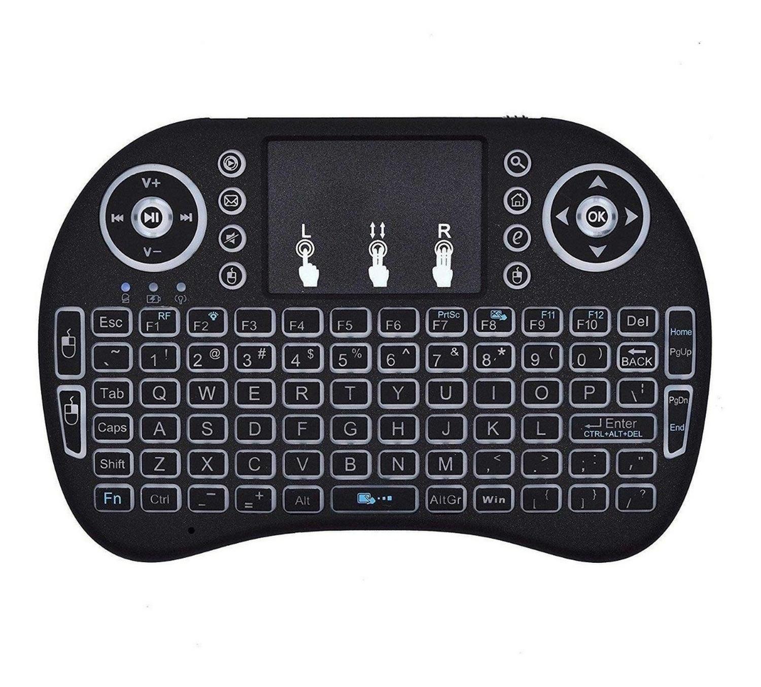 Mini Teclado Inalambrico Recargable Mouse Touchpad Smart Tv-3