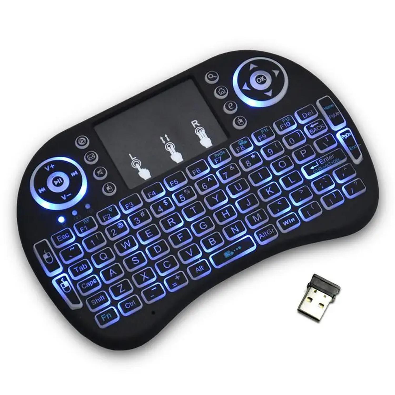 Mini Teclado Inalambrico Recargable Mouse Touchpad Smart Tv-6