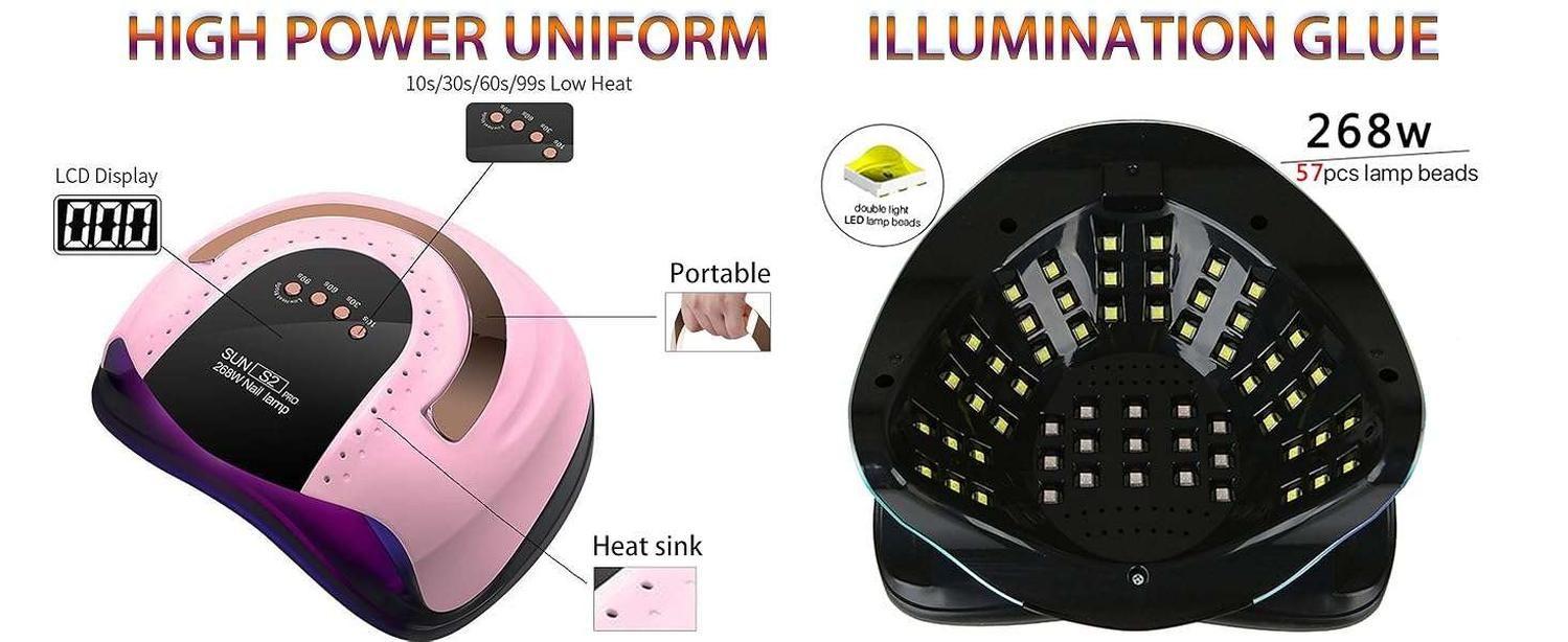 Lampara Led Secador Uv Uñas Manicure Esmalte Permanente Secadora-4