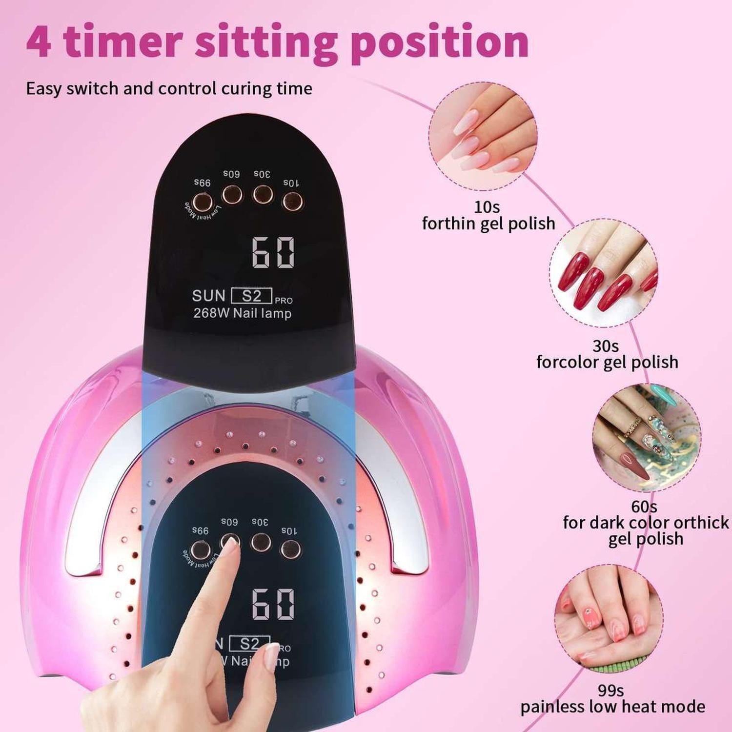 Lampara Led Secador Uv Uñas Manicure Esmalte Permanente Secadora-6