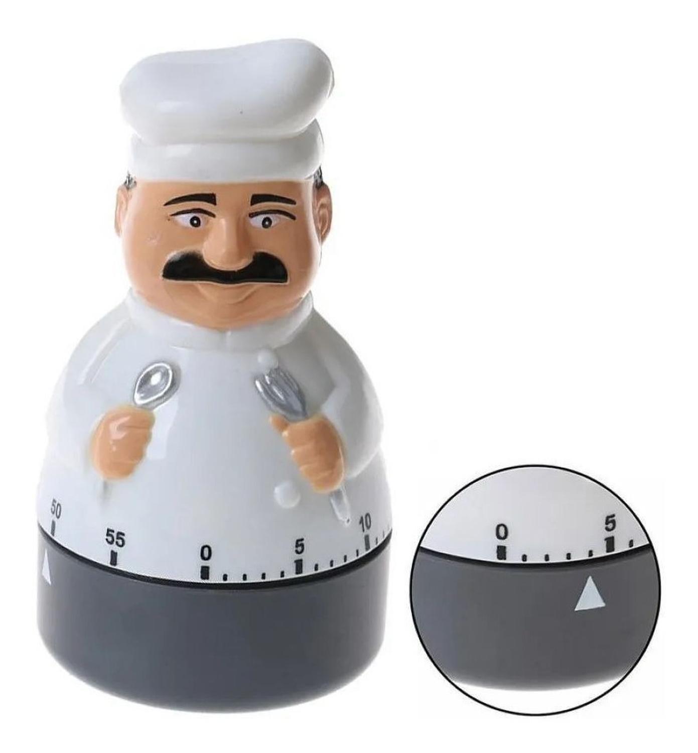 2x Timer Cocina Temporizador De Pimenton Y Cocinero A Cuerda-2