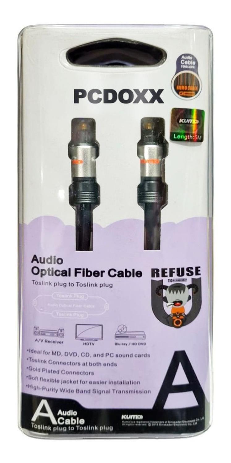 Cable Optico Audio 5mts Toslink Grueso 5mm Diametro-2